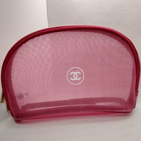 💫Chanel Mesh Cosmetics Case - Hot Pink - Picture 1 of 7